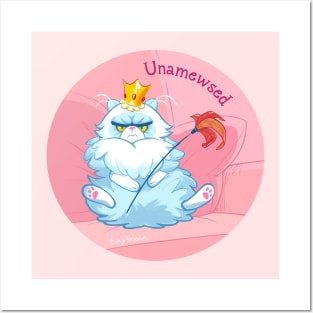 Funny Cat Queen is Unamused Posters and Art